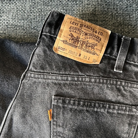 33x32 Orange Tab Levi’s 505 Straight Leg Jeans - Picture 2 of 3